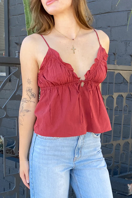 Ruffled Babydoll Top