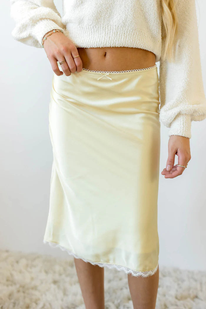 Satin Midi Skirt