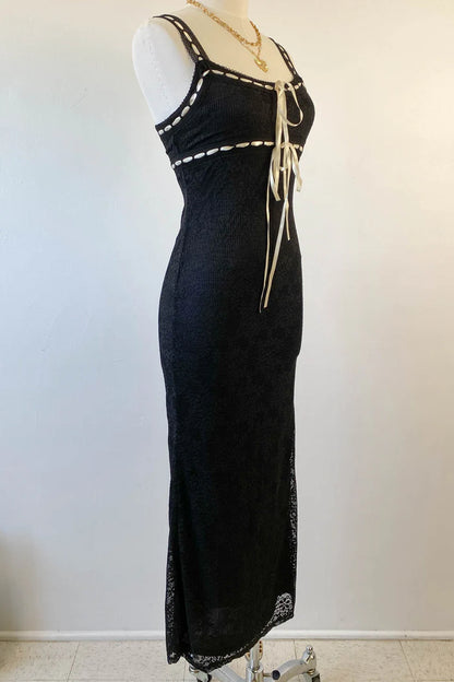 Lace Sleeveless Maxi Dress